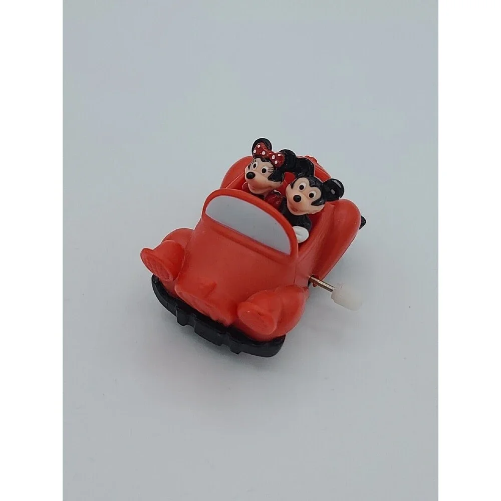 Disney Mickey & Minnie Mouse Burger King Toon Town Wind-up Toy Car Red Vintage